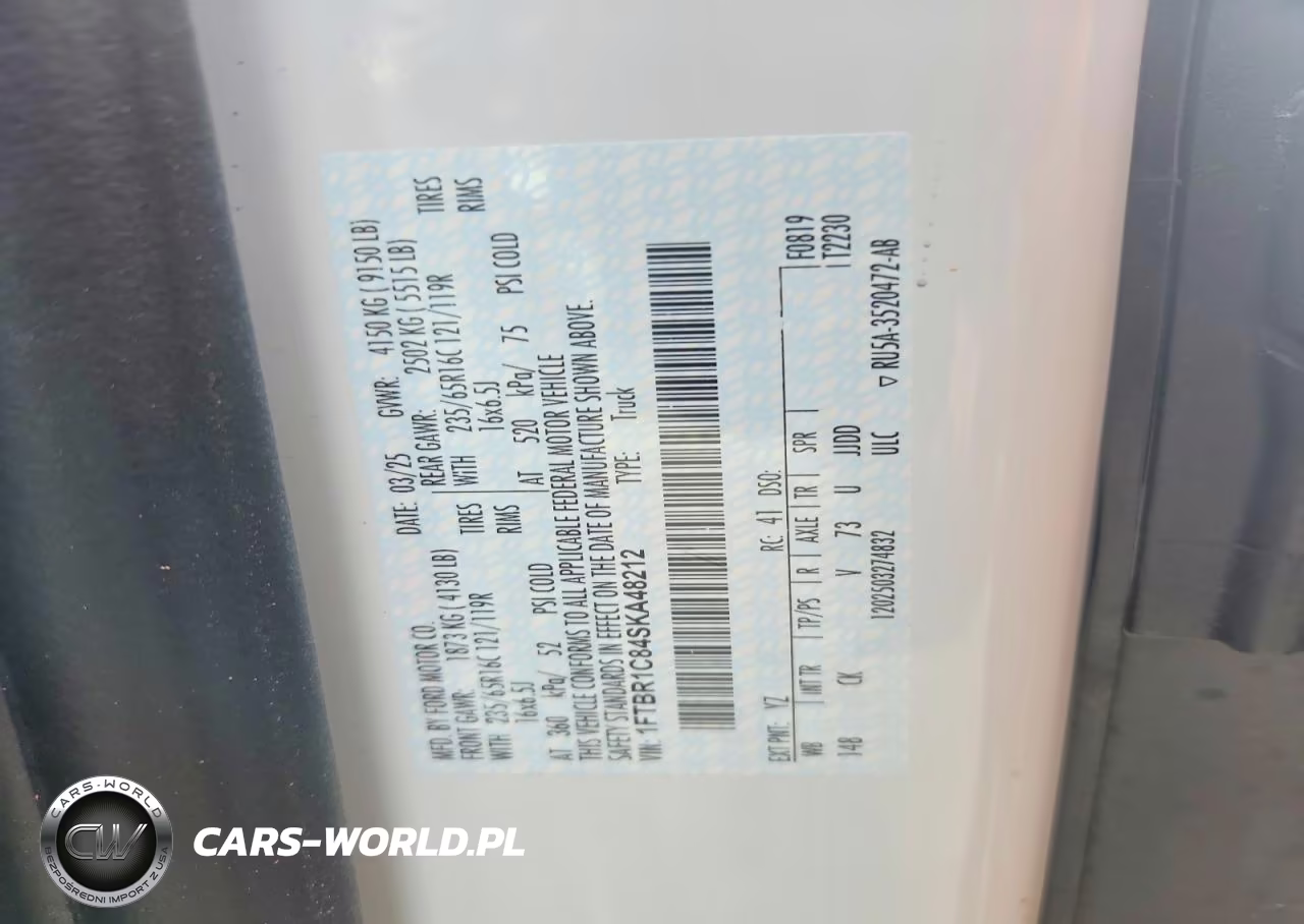 2025 Ford Transit T-250 VIN:1FTBR1C84SKA48212 - 13