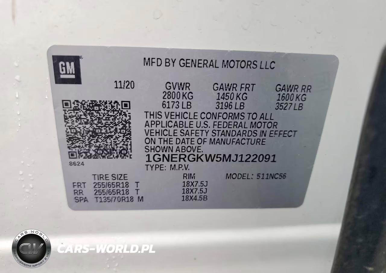 2021 Chevrolet Traverse Lt VIN:1GNERGKW5MJ122091 - 13