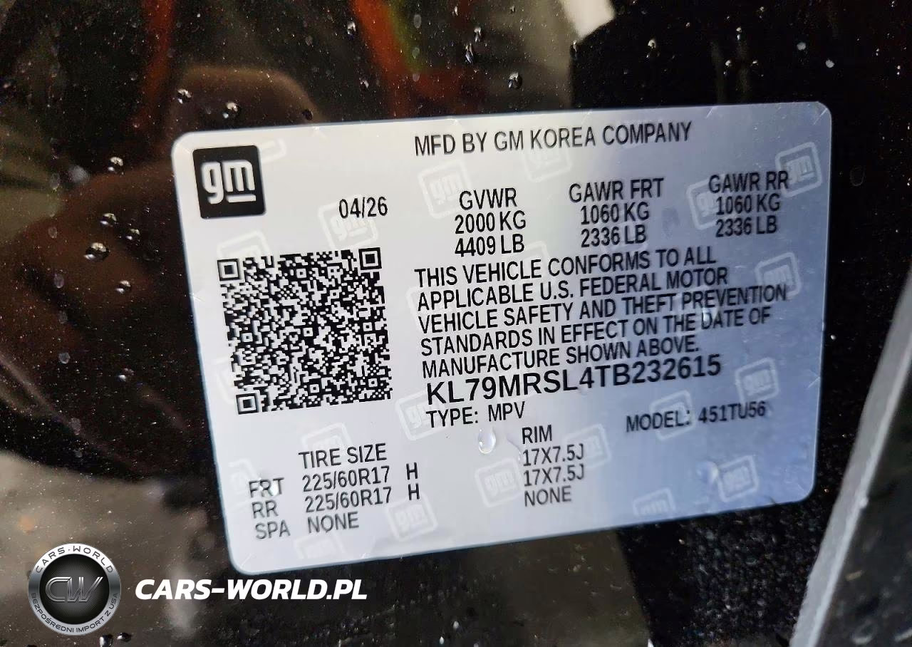 2026 Chevrolet Trailblazer Lt VIN:KL79MRSL4TB232615 - 12