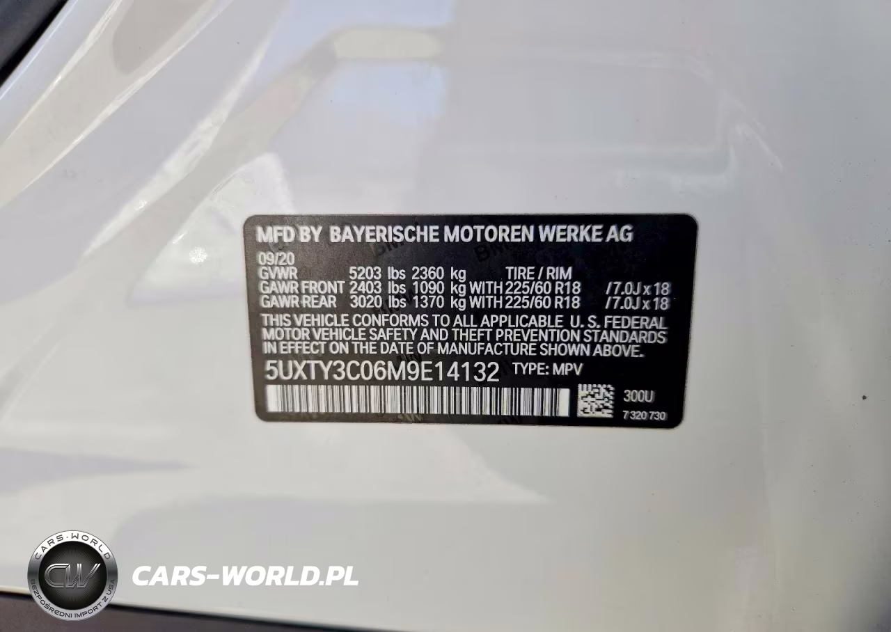 2021 BMW X3 Sdrive30I VIN:5UXTY3C06M9E14132 - 12