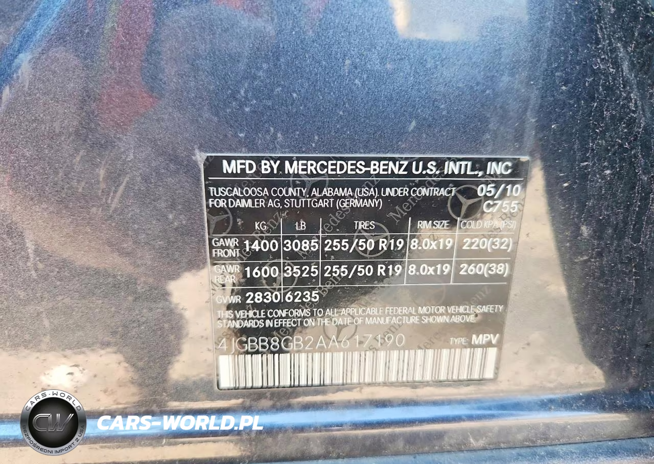 2010 Mercedes-Benz Ml 350 4Matic VIN:4JGBB8GB2AA617190 - 13