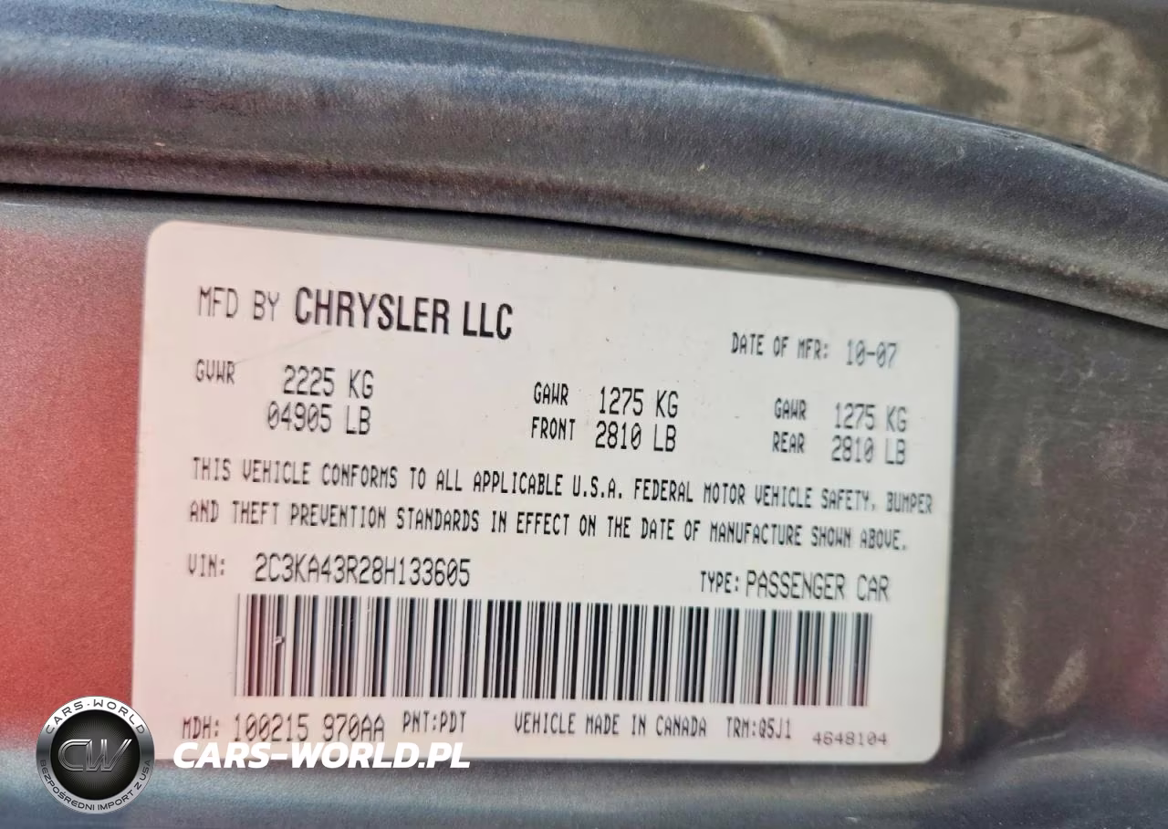 2008 Chrysler 300 Lx VIN:2C3KA43R28H133605 - 12