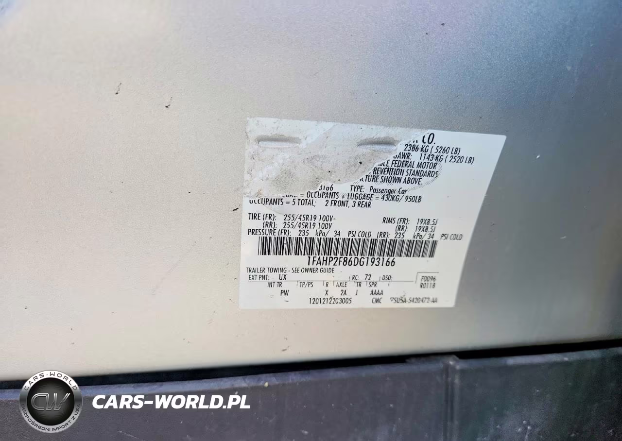 2013 Ford Taurus Limited VIN:1FAHP2F86DG193166 - 12