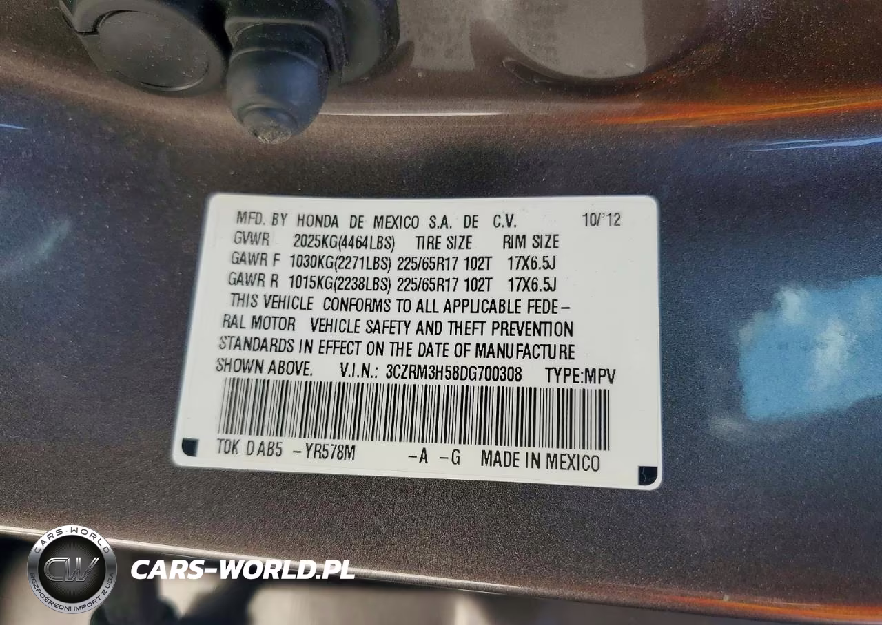 2013 Honda Cr-V Ex VIN:3CZRM3H58DG700308 - 14