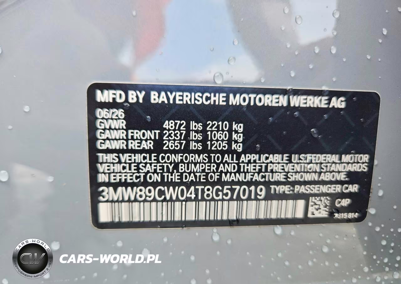2026 BMW 330Xi VIN:3MW89CW04T8G57019 - 13