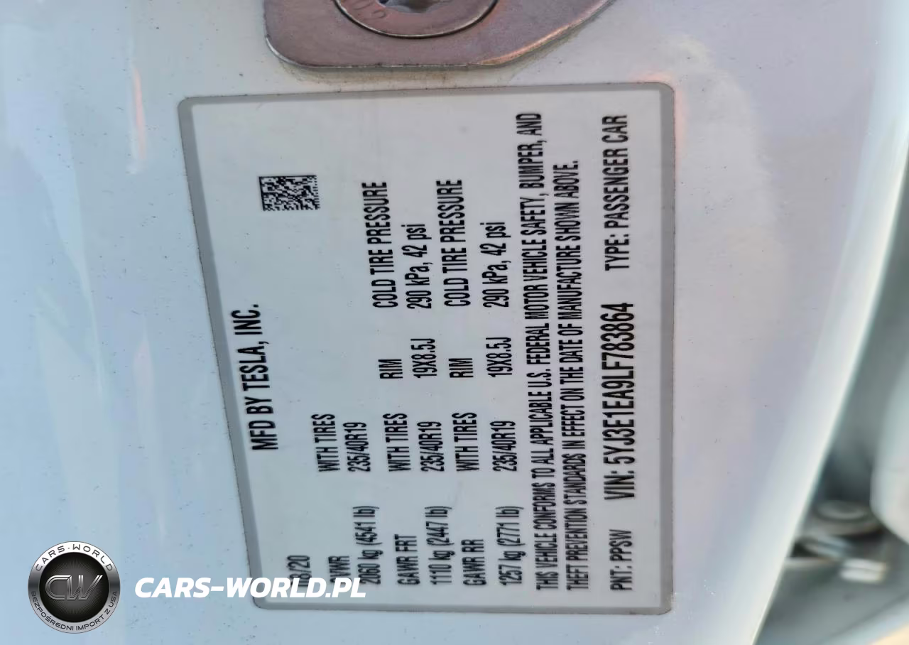 2020 Tesla Model 3 VIN:5YJ3E1EA9LF783864 - 12