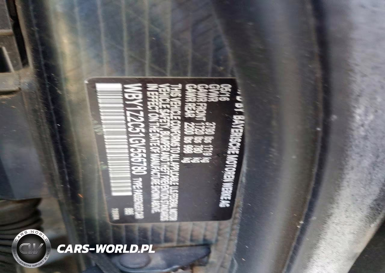 2016 BMW I3 Bev VIN:WBY1Z2C51GV556780 - 12