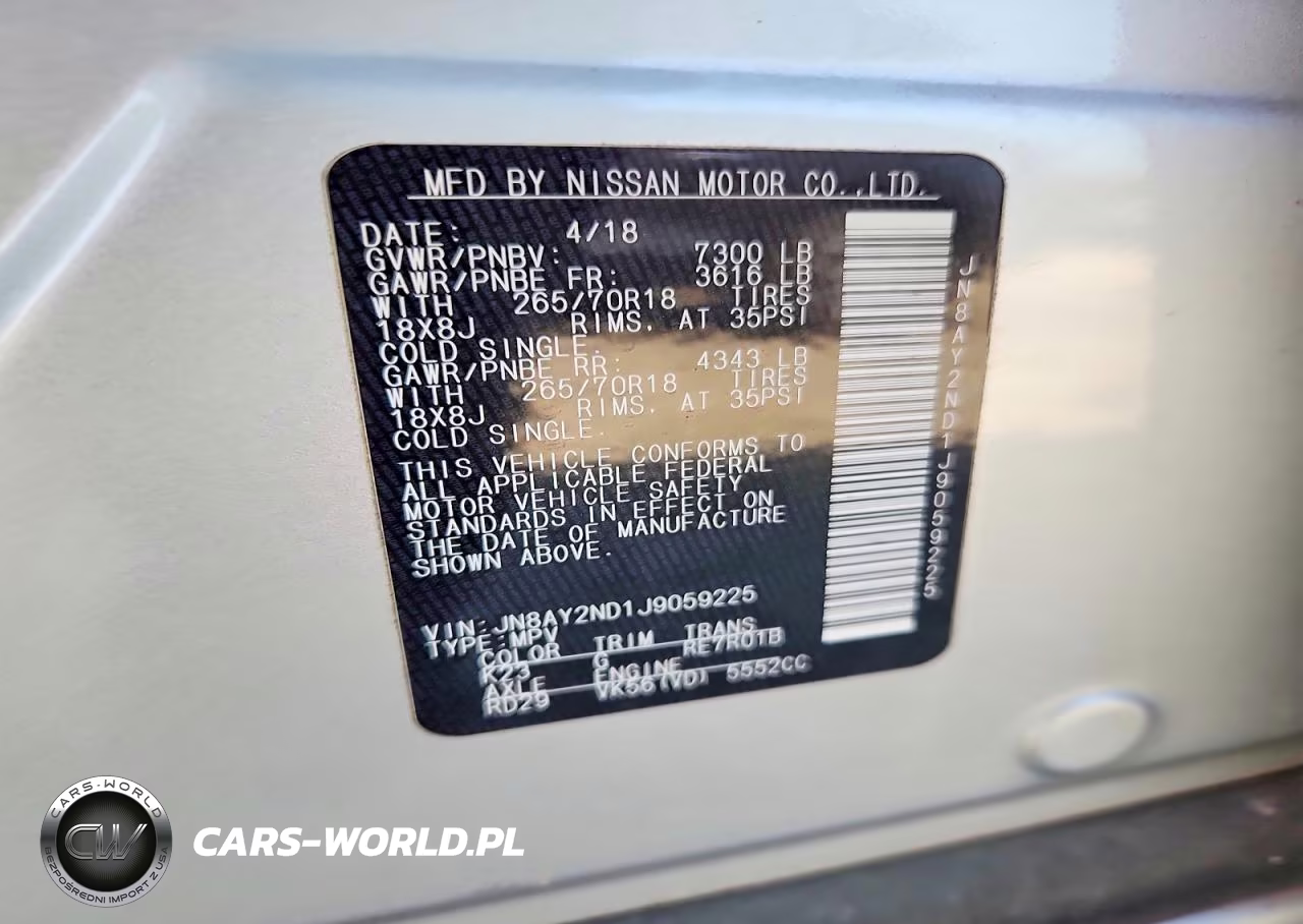 2018 Nissan Armada Sv VIN:JN8AY2ND1J9059225 - 12