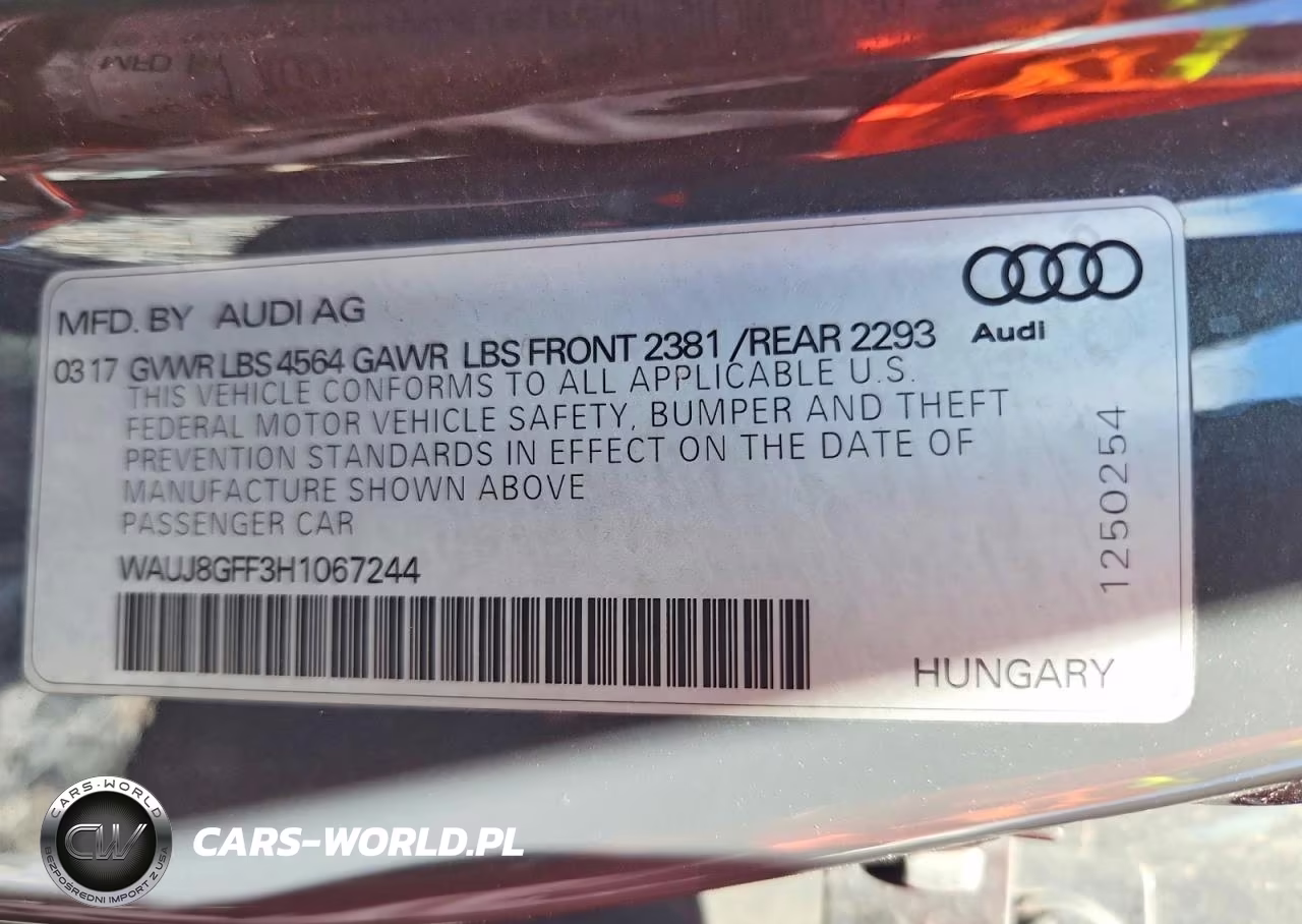 2017 Audi A3 Premium Plus VIN:WAUJ8GFF3H1067244 - 12