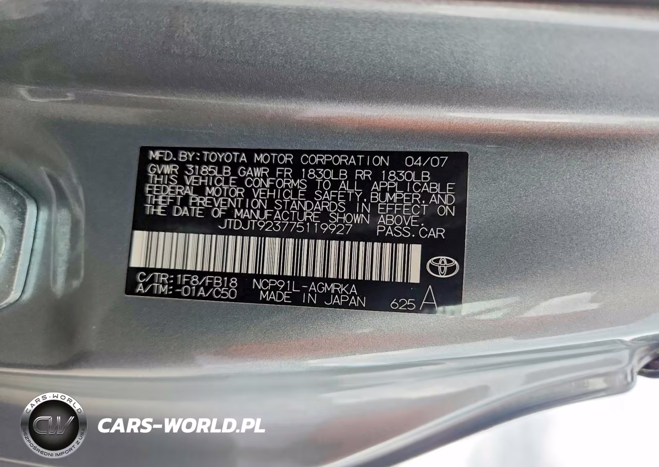 2007 Toyota Yaris Base VIN:JTDJT923775119927 - 13