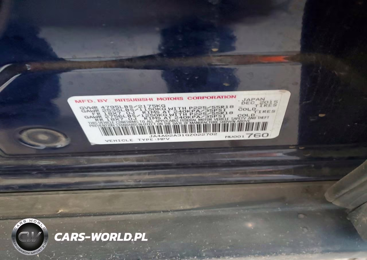 2016 Mitsubishi Outlander Es VIN:JA4AD2A31GZ022702 - 12