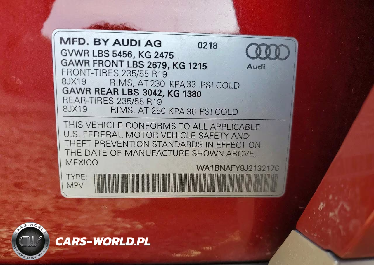 2018 Audi Q5 Premium Plus VIN:WA1BNAFY8J2132176 - 13