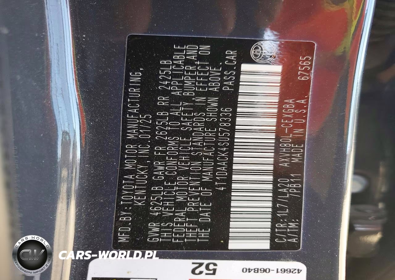 2025 Toyota Camry VIN:4T1DAACK4SU578336 - 13