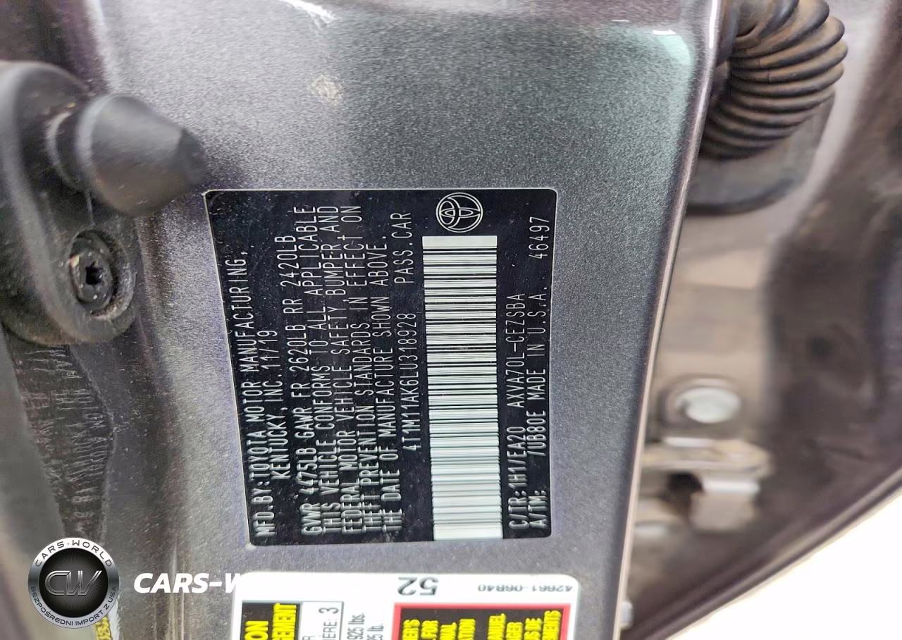 2020 Toyota Camry Se VIN:4T1M11AK6LU318928 - 12