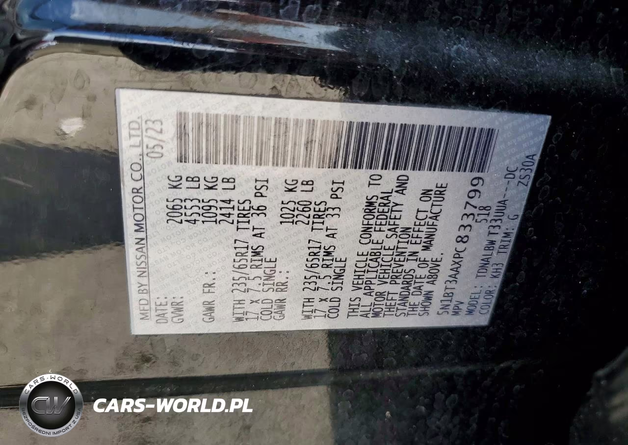 2023 Nissan Rogue S VIN:5N1BT3AAXPC833799 - 14