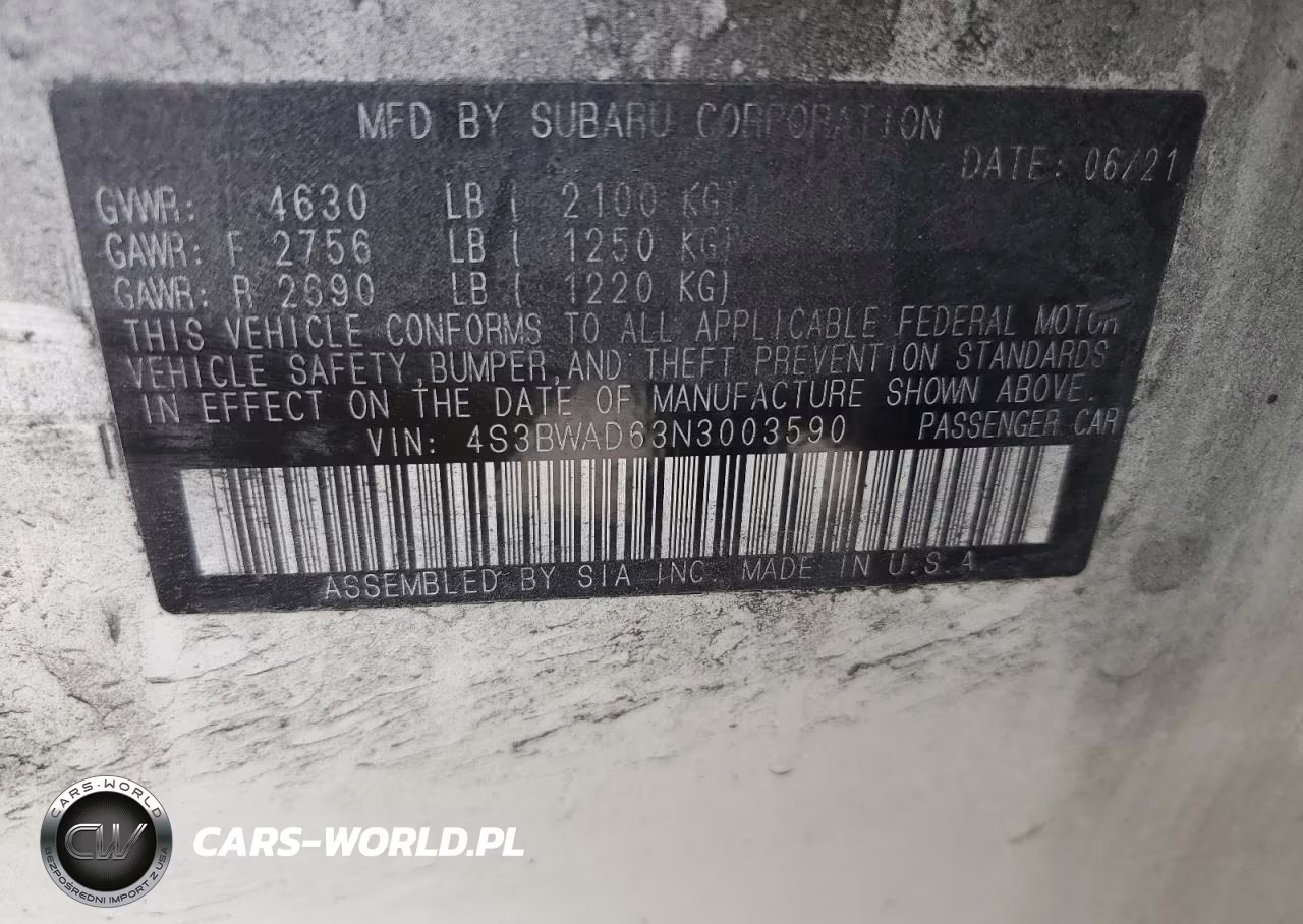2022 Subaru Legacy Premium VIN:4S3BWAD63N3003590 - 13