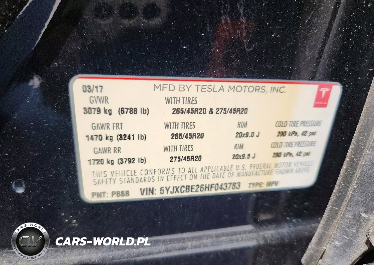 2017 Tesla Model X VIN:5YJXCBE26HF043783 - 13