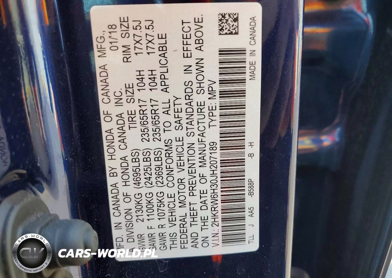 2018 Honda Cr-V Lx VIN:2HKRW6H30JH207189 - 13