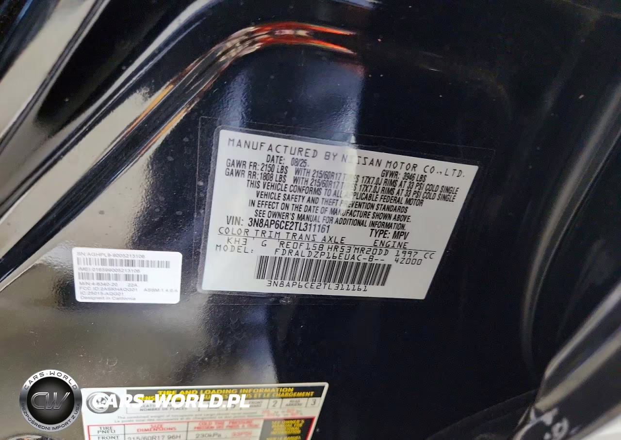 2026 Nissan Kicks Sv VIN:3N8AP6CE2TL311161 - 13