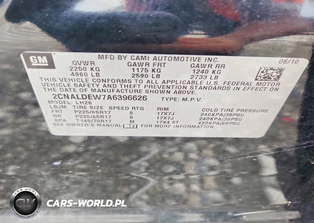2010 Chevrolet Equinox Lt VIN:2CNALDEW7A6396626 - 13