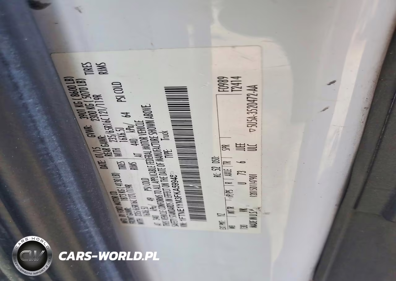 2015 Ford Transit T-150 VIN:1FTNE1YM3FKA59948 - 13