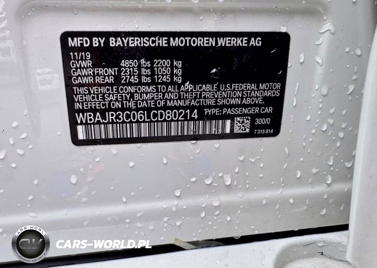 2020 BMW 530 I VIN:WBAJR3C06LCD80214 - 14