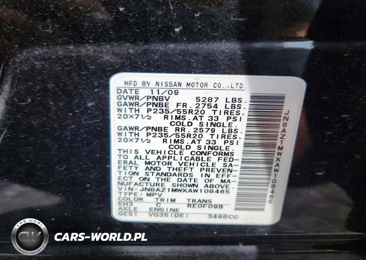 2010 Nissan Murano S VIN:JN8AZ1MWXAW108465 - 14