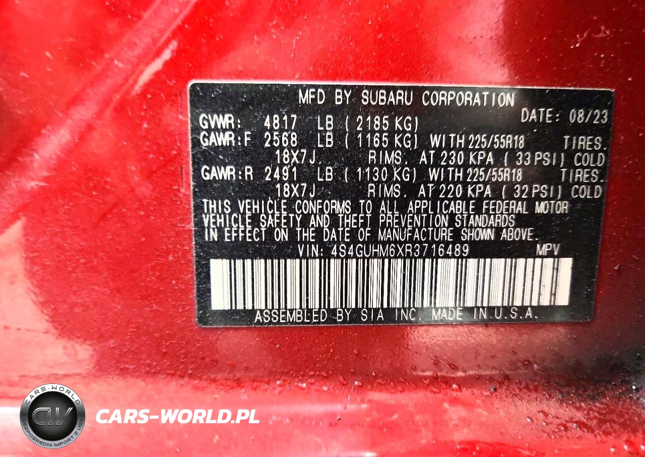 2024 Subaru Crosstrek Limited VIN:4S4GUHM6XR3716489 - 14