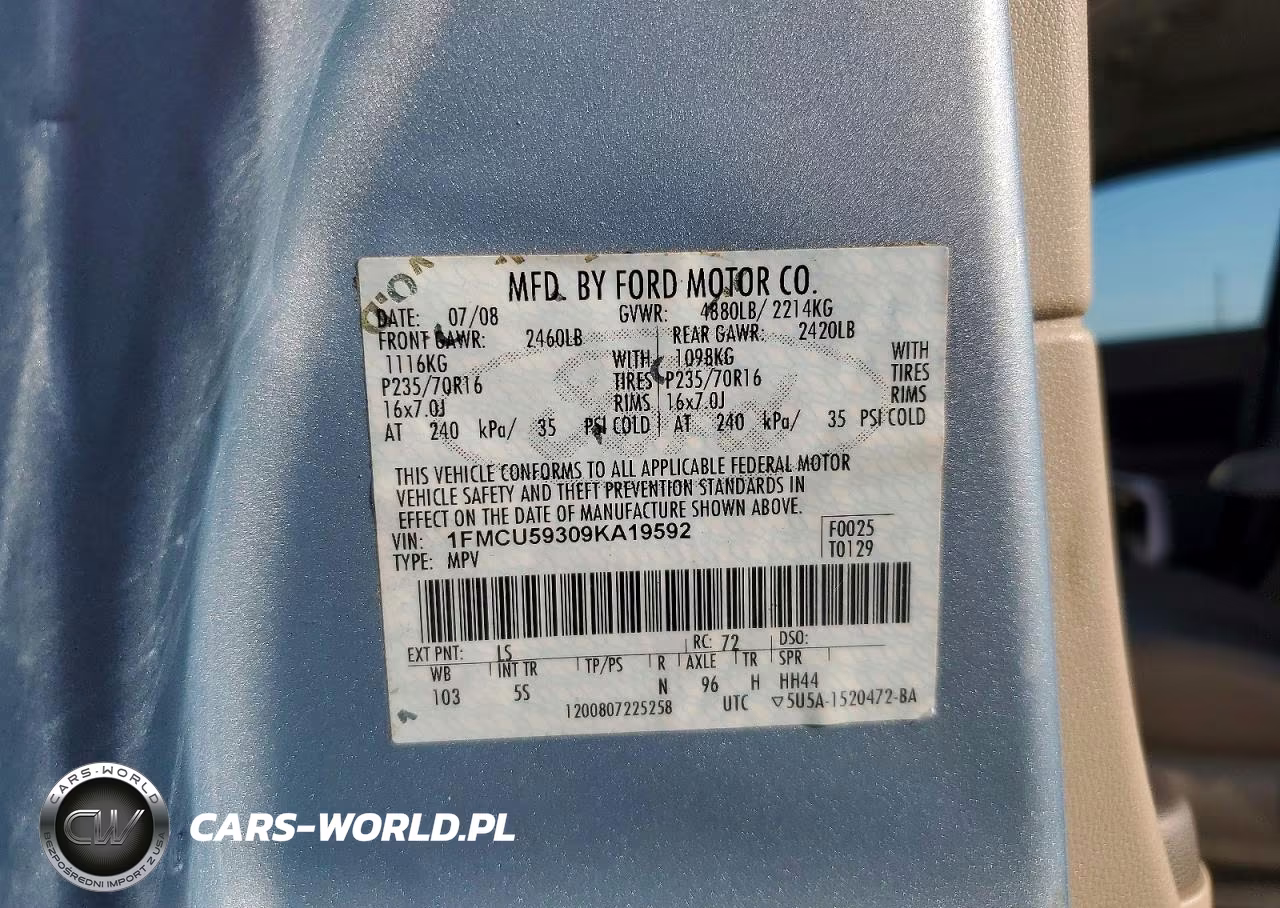 2009 Ford Escape Hybrid VIN:1FMCU59309KA19592 - 13