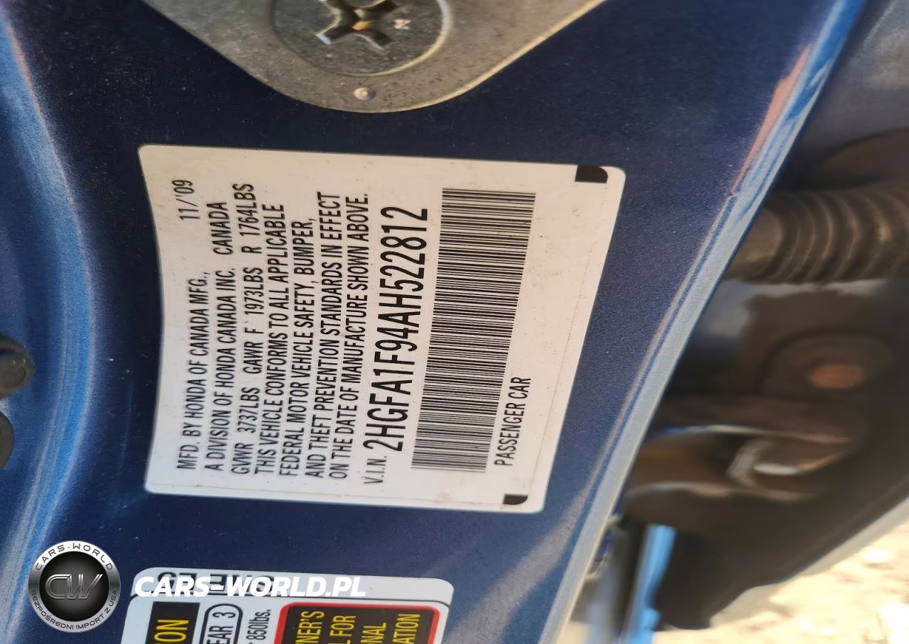 2010 Honda Civic Exl VIN:2HGFA1F94AH522812 - 13