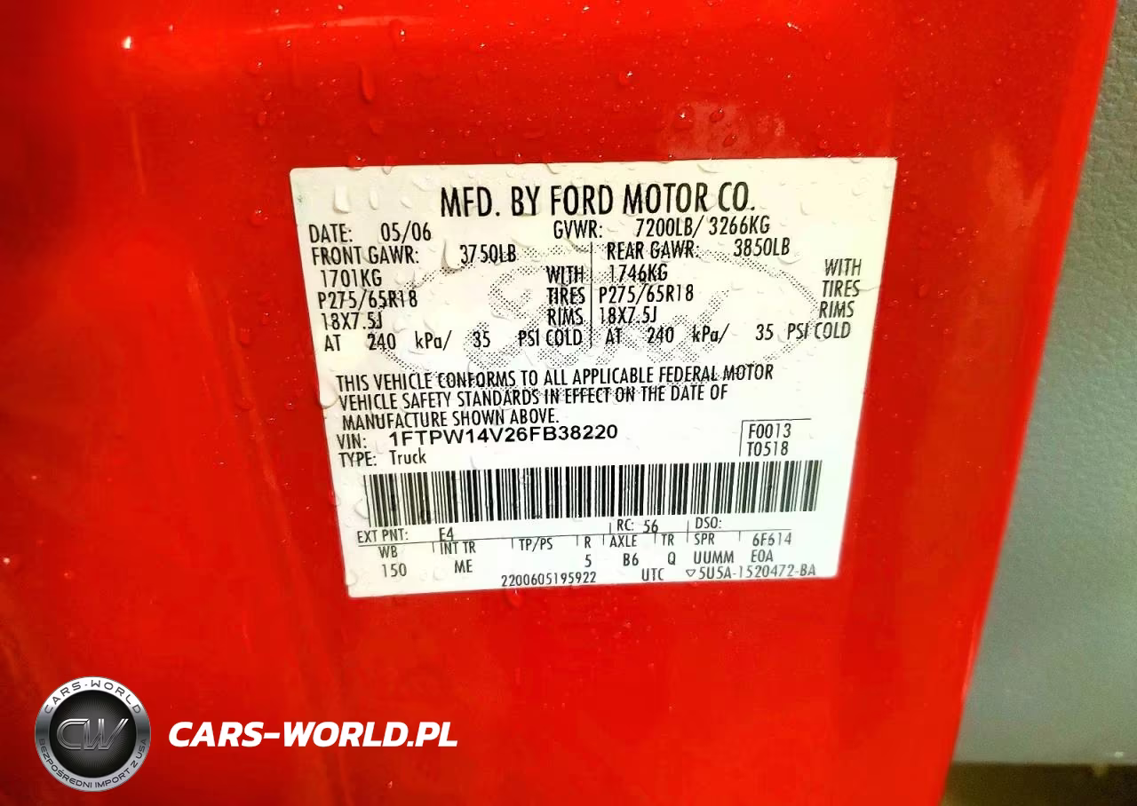 2006 Ford F150 Supercrew VIN:1FTPW14V26FB38220 - 13