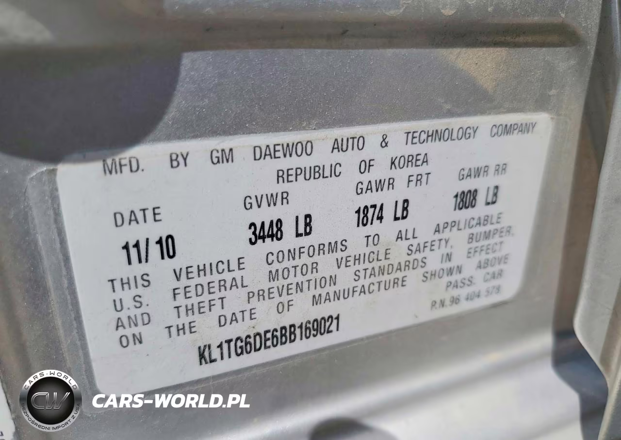 2011 Chevrolet Aveo Lt VIN:KL1TG6DE6BB169021 - 14