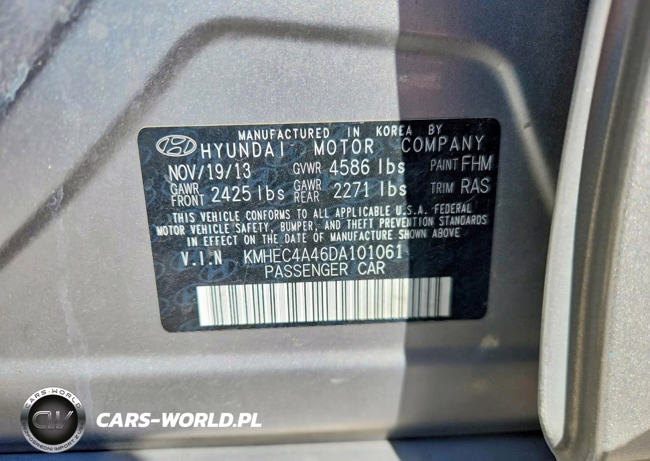 2013 Hyundai Sonata Hybrid VIN:KMHEC4A46DA101061 - 12
