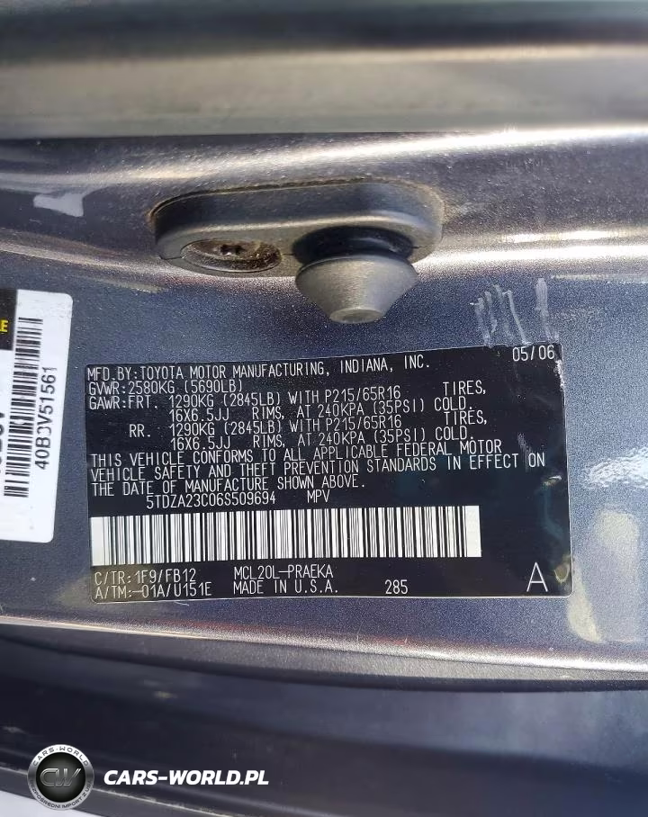 2006 Toyota Sienna Ce 8 Passenger VIN:5TDZA23C06S509694 - 13