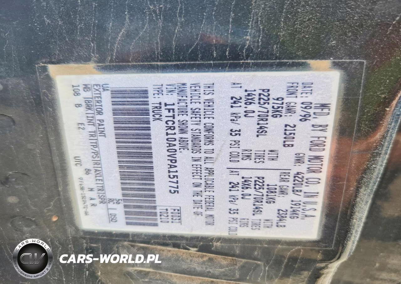 1997 Ford Ranger VIN:1FTCR10A0VPA15775 - 12