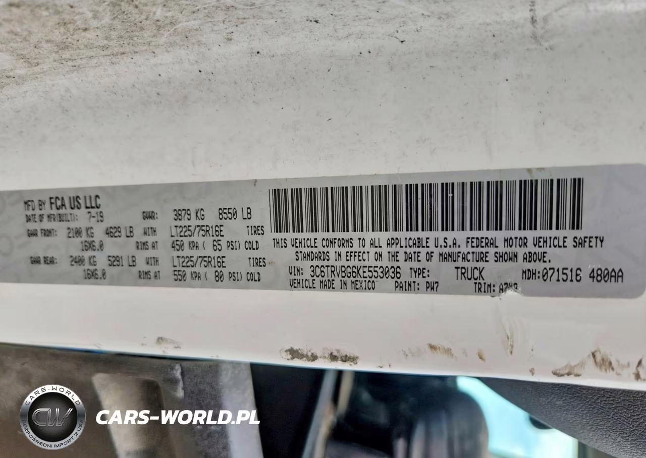 2019 Ram Promaster 1500 Delivery Van VIN:3C6TRVBG6KE553036 - 13
