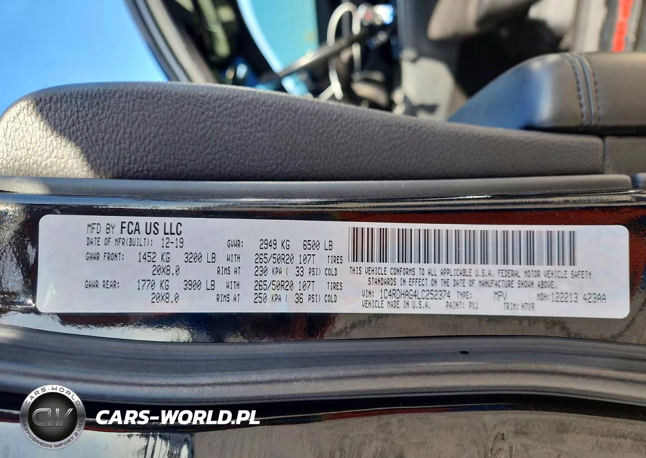 2020 Dodge Durango Sxt VIN:1C4RDHAG4LC252374 - 13