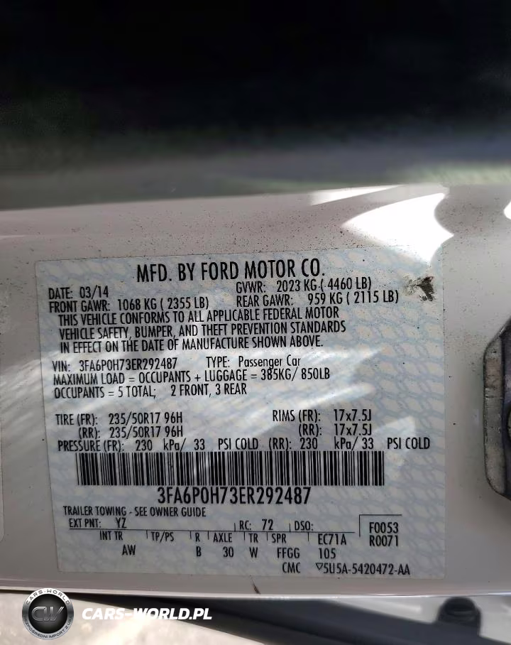 2014 Ford Fusion Se VIN:3FA6P0H73ER292487 - 13