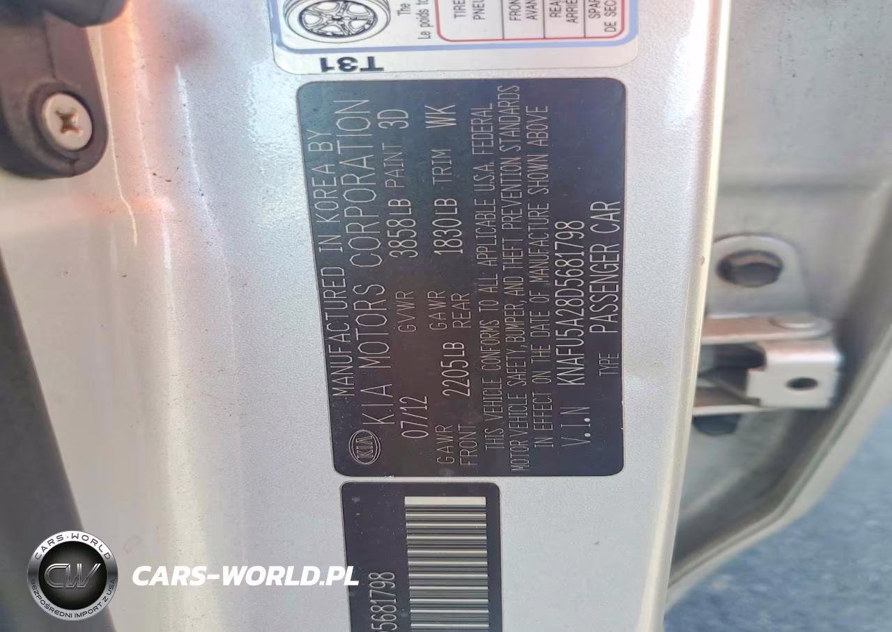 2013 Kia Forte5 Ex VIN:KNAFU5A28D5681798 - 12