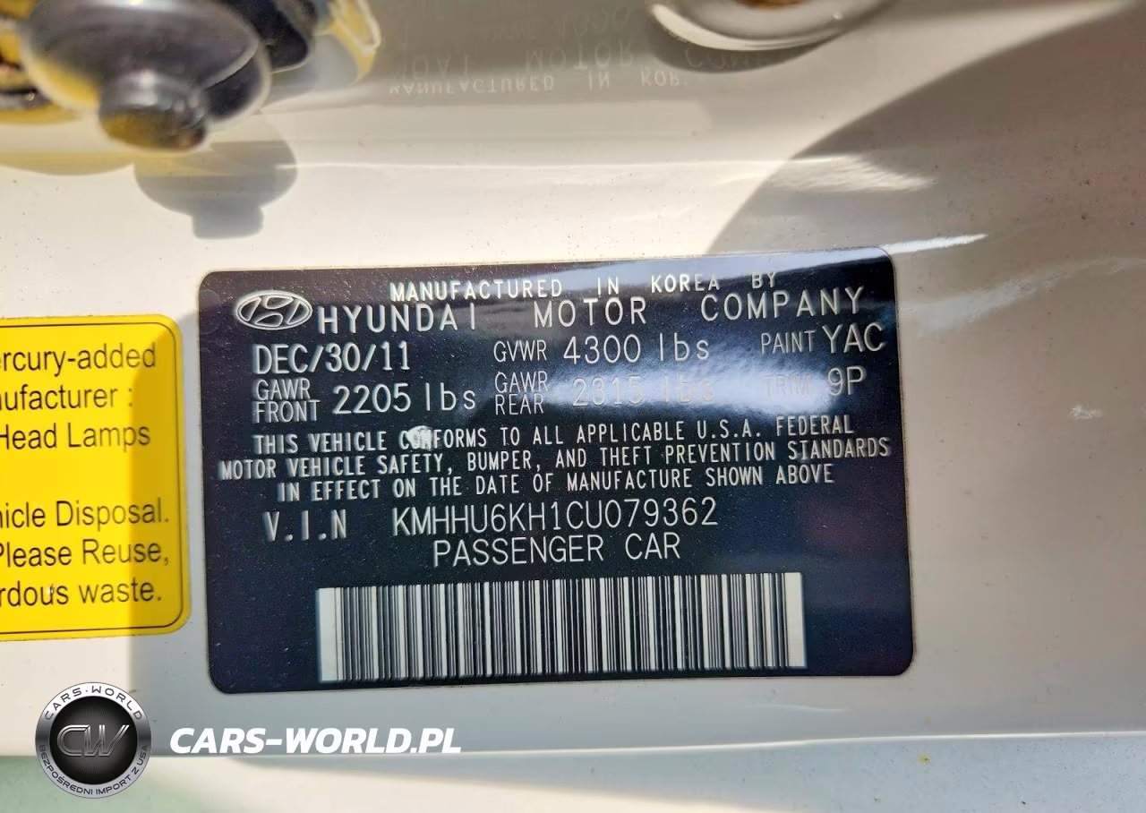 2012 Hyundai Genesis Coupe 3.8 Track VIN:KMHHU6KH1CU079362 - 12