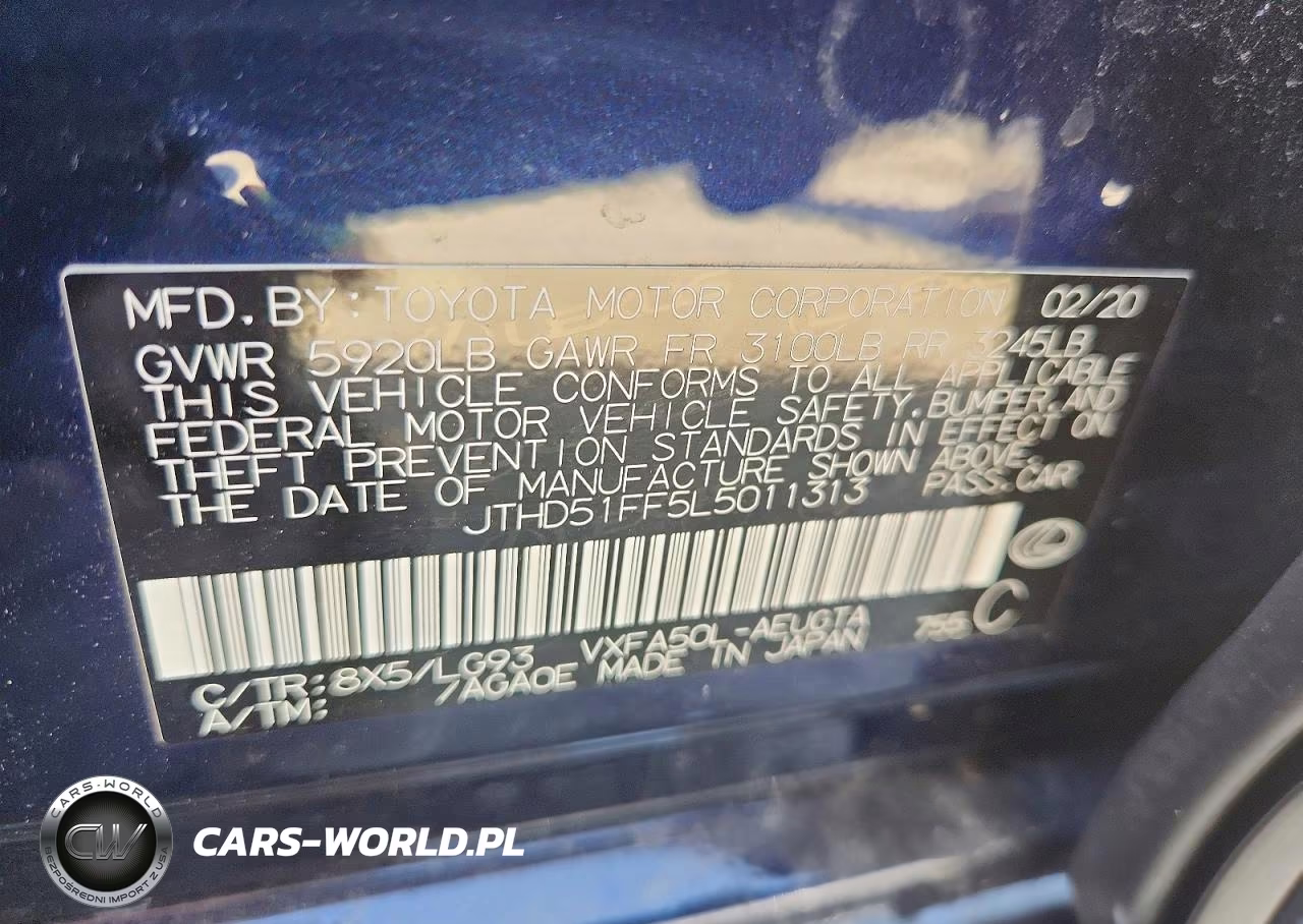 2020 Lexus Ls 500 Base VIN:JTHD51FF5L5011313 - 12