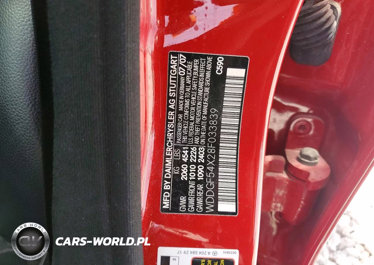 2008 Mercedes-Benz C 300 VIN:WDDGF54X28F033839 - 12