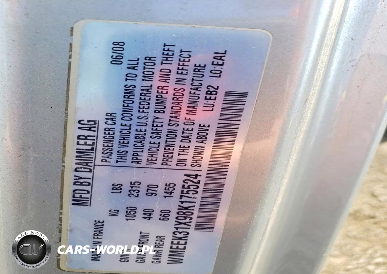 2008 Smart Fortwo Passion VIN:WMEEK31X98K175524 - 12