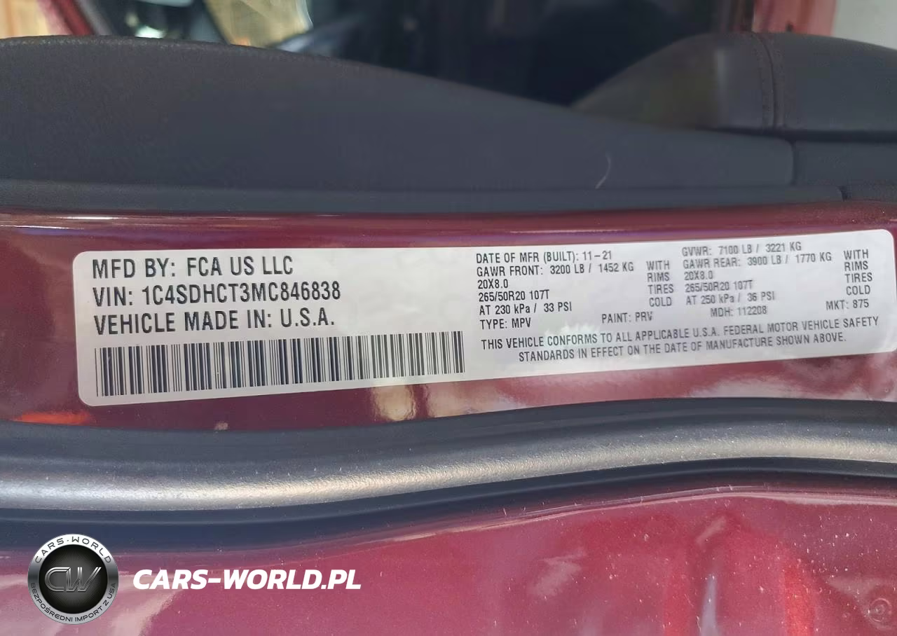 2021 Dodge Durango R-T VIN:1C4SDHCT3MC846838 - 13