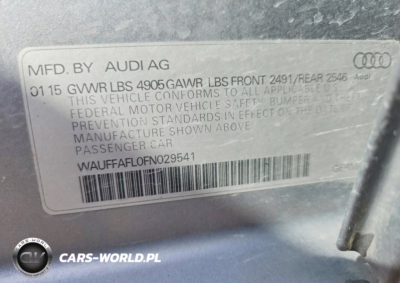 2015 Audi A4 Premium Plus VIN:WAUFFAFL0FN029541 - 12