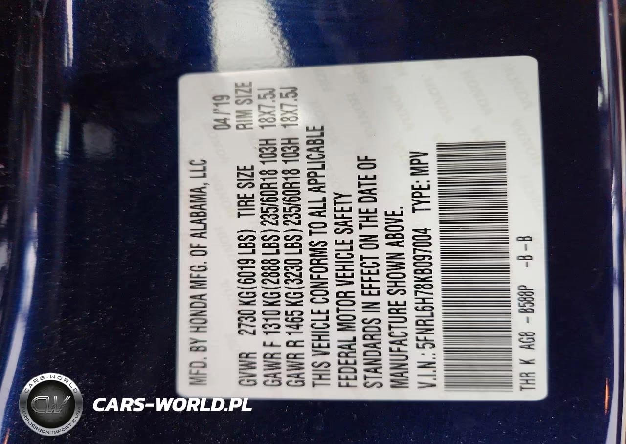 2019 Honda Odyssey Exl VIN:5FNRL6H78KB097004 - 14