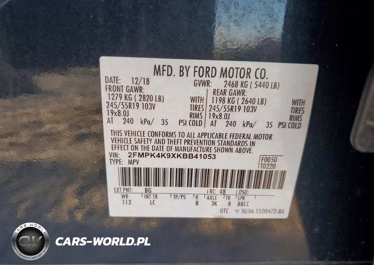 2019 Ford Edge Titanium VIN:2FMPK4K9XKBB41053 - 14