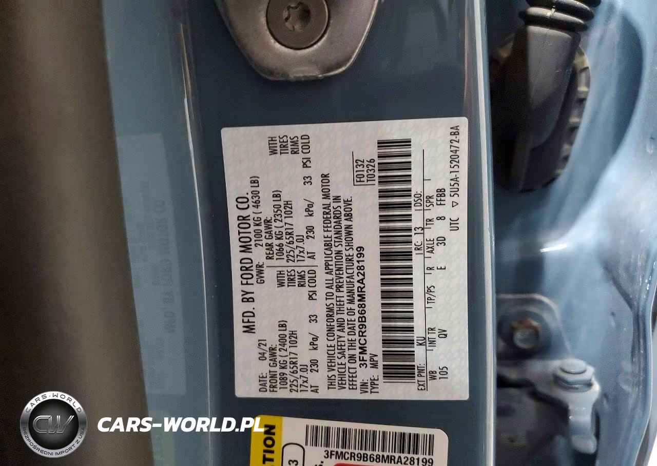 2021 Ford Bronco Sport Big Bend VIN:3FMCR9B68MRA28199 - 14