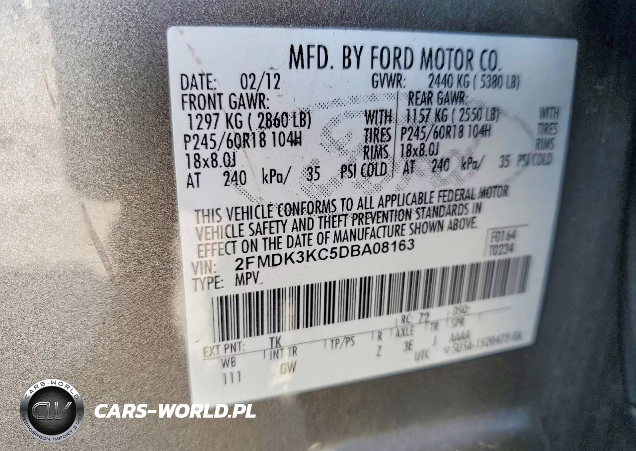 2013 Ford Edge Limited VIN:2FMDK3KC5DBA08163 - 12