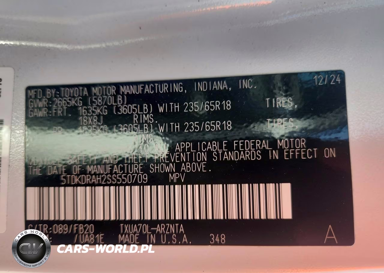 2025 Toyota Highlander Le VIN:5TDKDRAH2SS550709 - 13